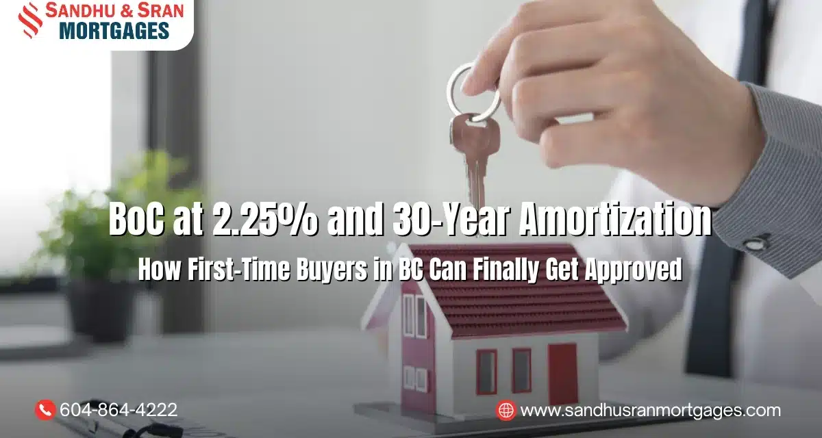 https://www.sandhusranmortgages.com/wp-content/uploads/2025/12/BoC-at-2.25-and-30-Year-Amortization-How-First-Time-Buyers-in-BC-Can-Finally-Get-Approved-1200x640.webp